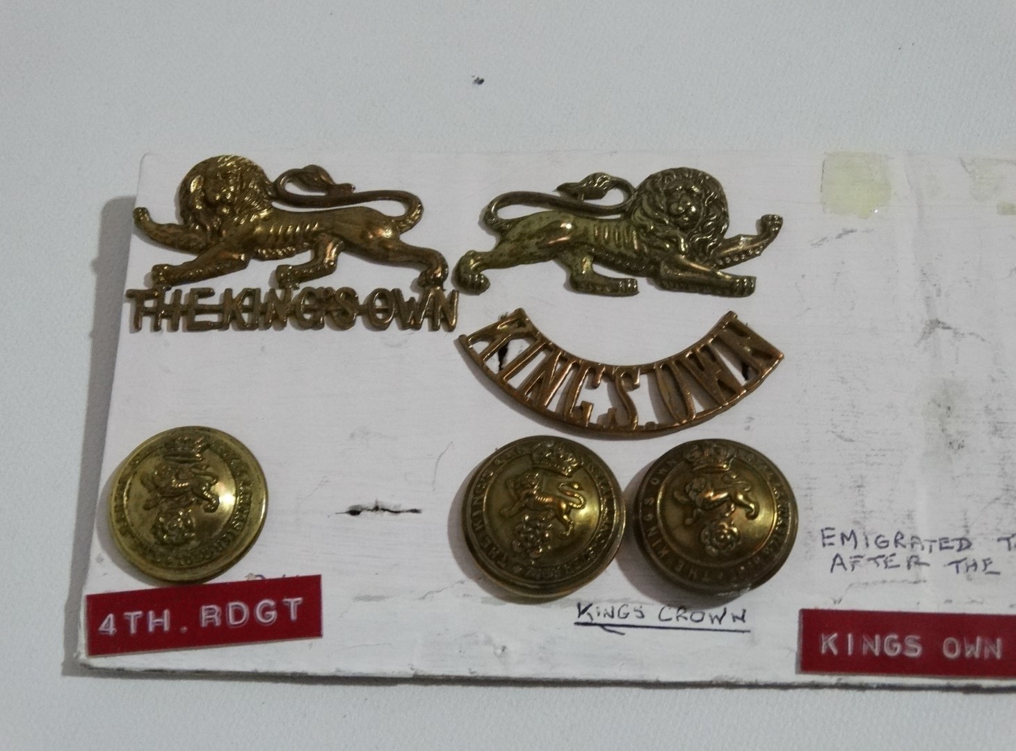 Medals and cap badges - a WWI British war medal to Private G. Adams, Royal Lancaster Regiment, - Image 2 of 3