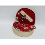 Costume jewellery - a quantity of costume jewellery, cased.