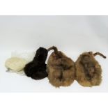 An early 20th century mink fur stole - incorporating feet and tails, length 180cm, together with