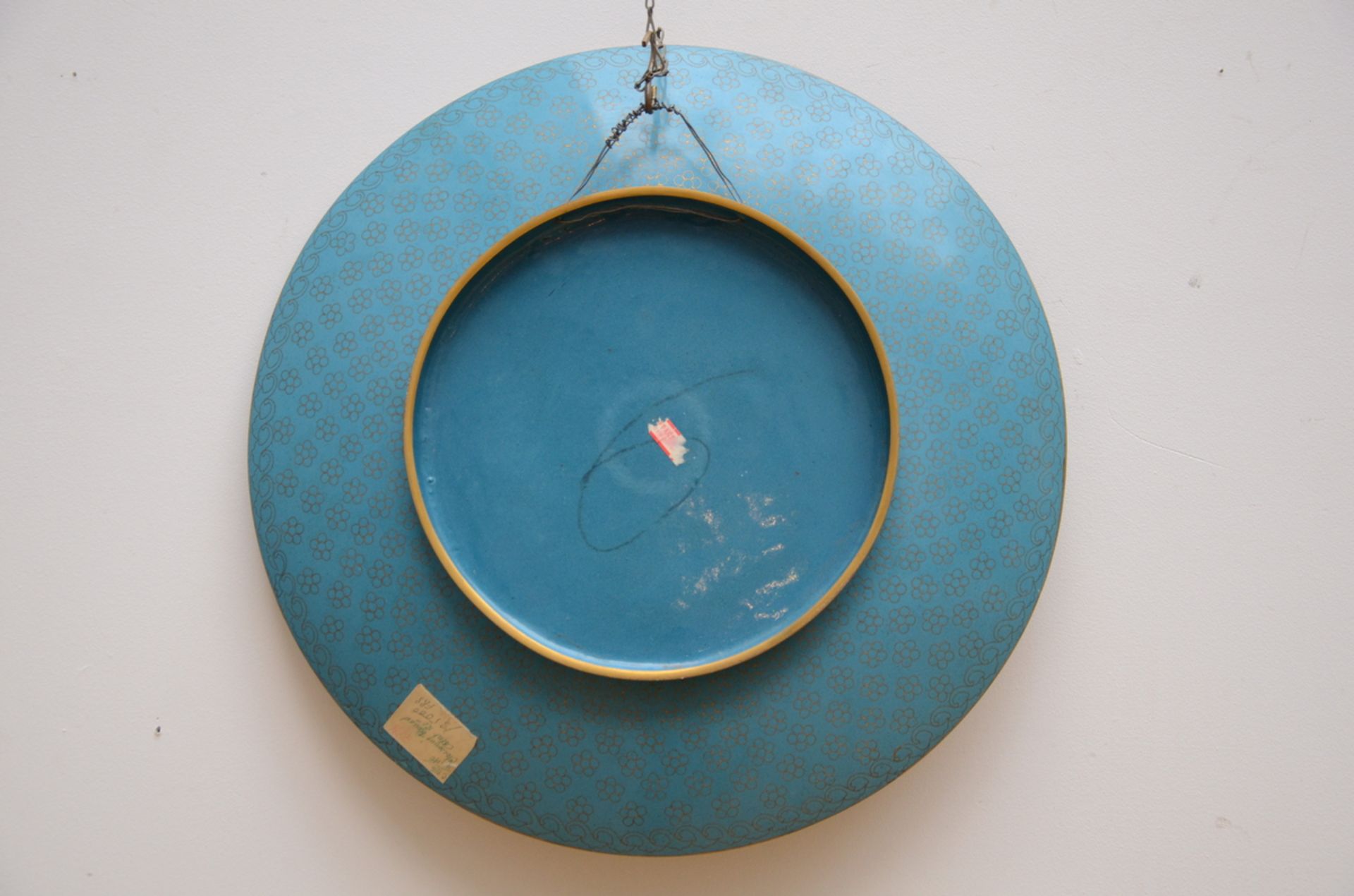 A large cloisonne dish, 20th century (52cm) - Image 3 of 3