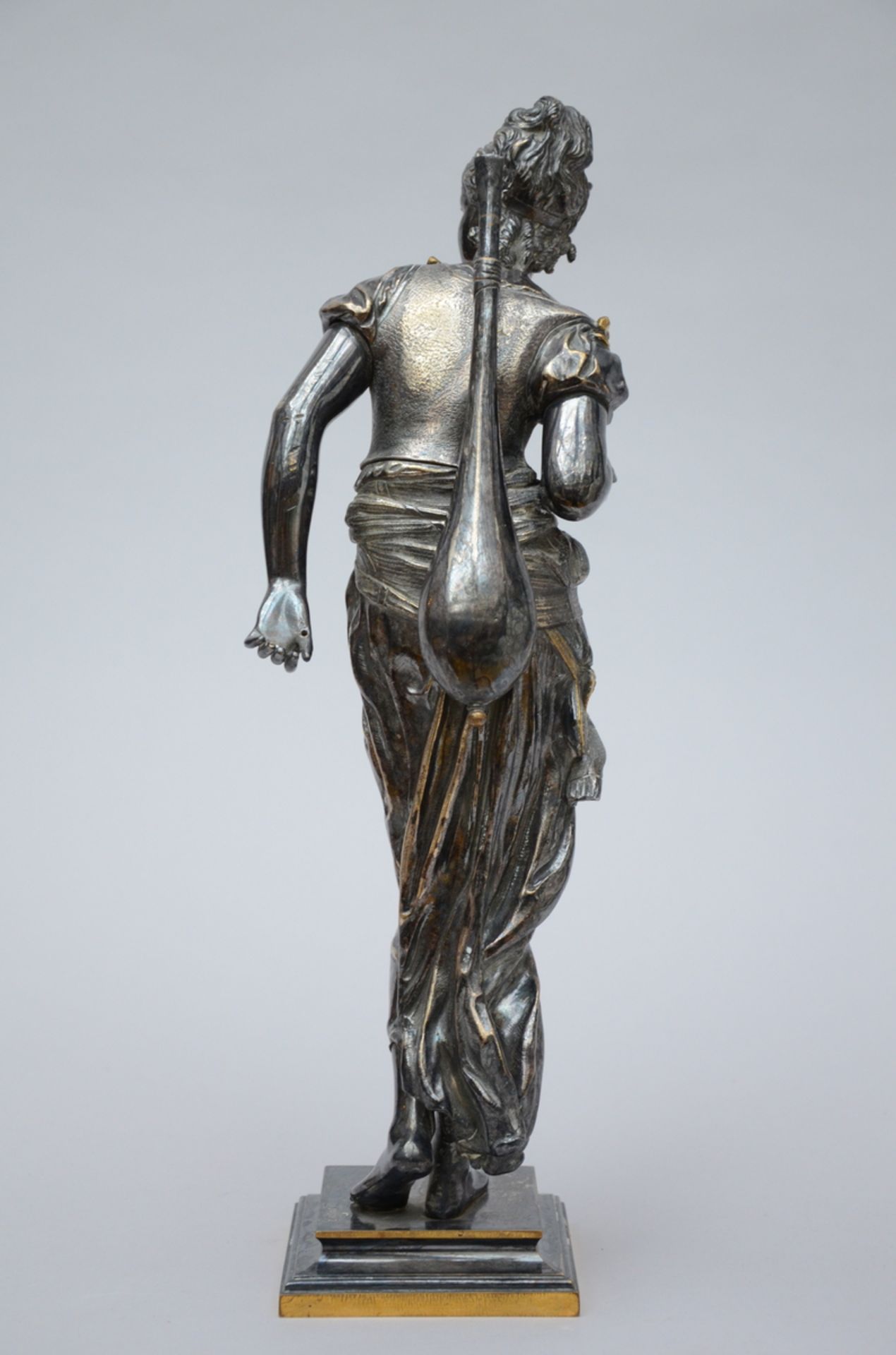 Gaudez: silver plated bronze 'Diana' (h41cm) - Image 2 of 4