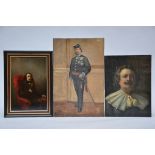 Lot: 3 portraits (34x25)(46x30cm)(36x27cm) (*)