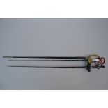 Lot: two parade swords (L98cm)