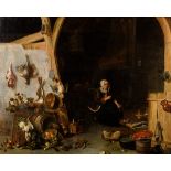 Anonymous (17th century): painting (o/c) 'lady in the kitchen' (51x64cm) (*)