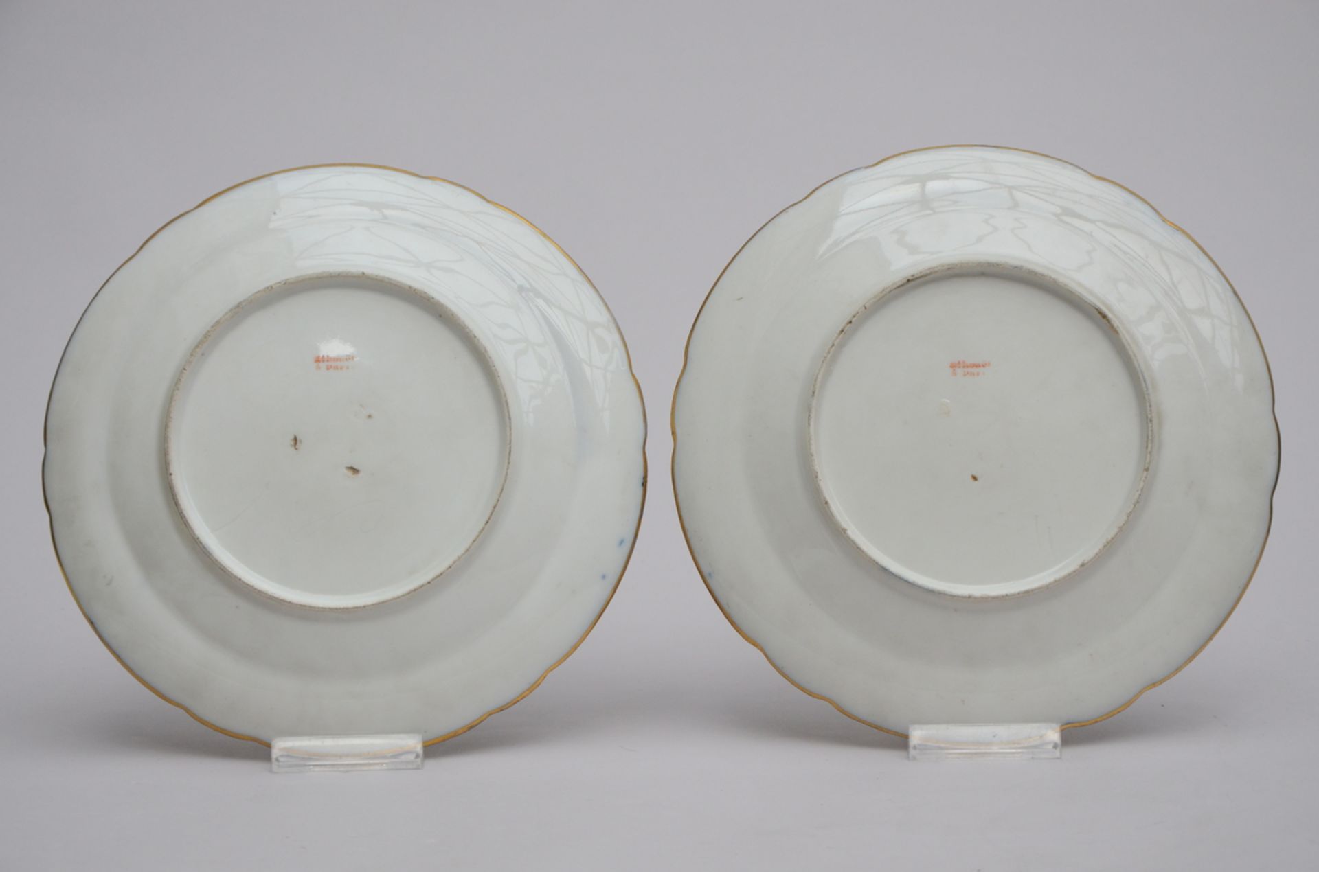 Two plates in French porcelain 'Parisian monuments', signed Rihouet (dia24cm) - Bild 4 aus 4