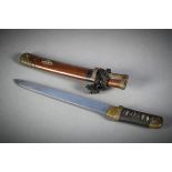 Japanese tanto dagger 'decor of waves' (L38cm) (*)