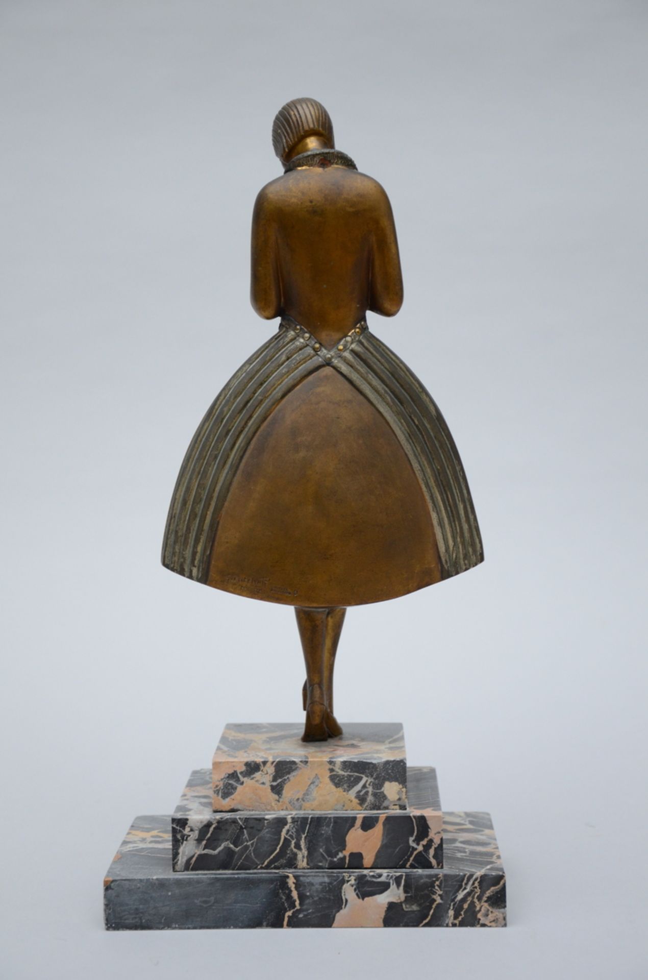 G. Gantcheff: bronze art deco sculpture 'dancer', foundry Marcel Guillemard (H 39cm) - Bild 4 aus 6