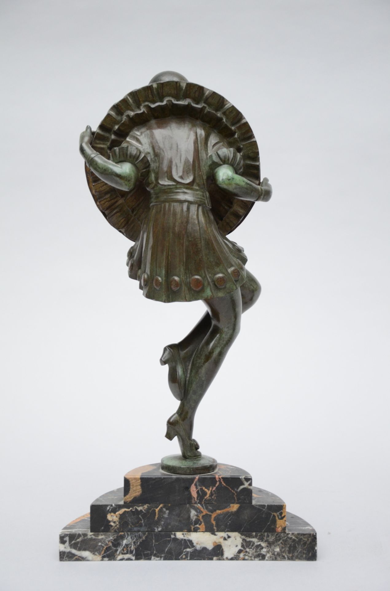 Pierre Laurel: bronze art deco sculpture 'dancer' (h with pedestal 38cm) - Bild 3 aus 4
