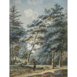 Anonymous (18th - 19th century): gouache 'forest' (56x42cm)