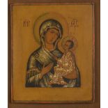 An Russian icon 'Madonna and child' (30x26cm)
