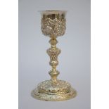 Lambotte (Liège): neo-baroque chalice in silver (h27cm)