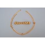 Bracelet and necklace in yellow gold (18kt)