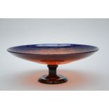 Schneider: glass tazza on foot (h12.5x35cm)