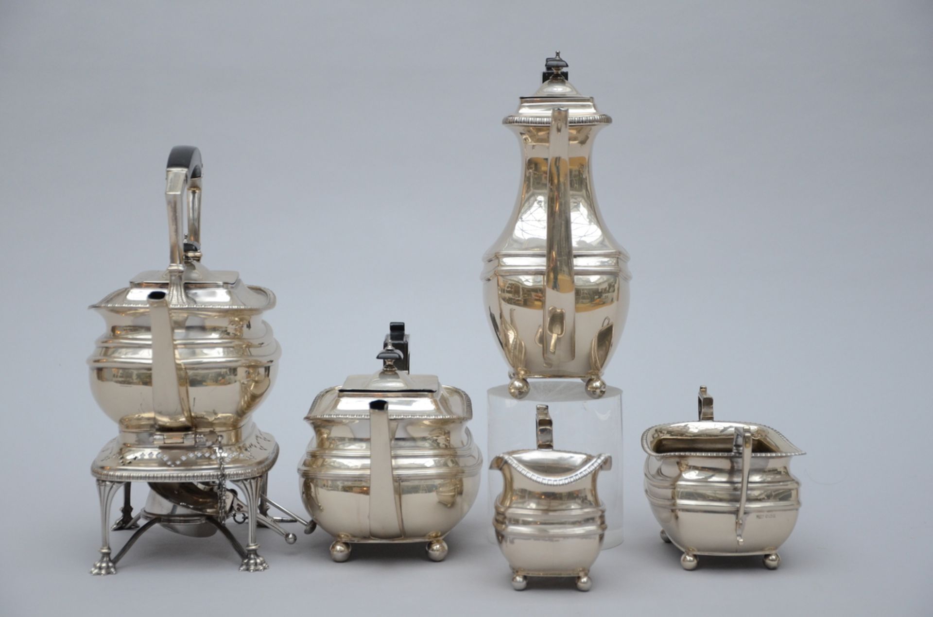A five-piece coffee set in Sterling silver, United Kingdom - Image 3 of 6