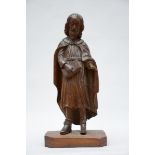 Wooden statue in oak 'Petrus', 17th-18th century (78cm) (*)