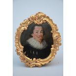 A miniature on copper 'portrait of a man', 17th century (8.5x7cm) (*)