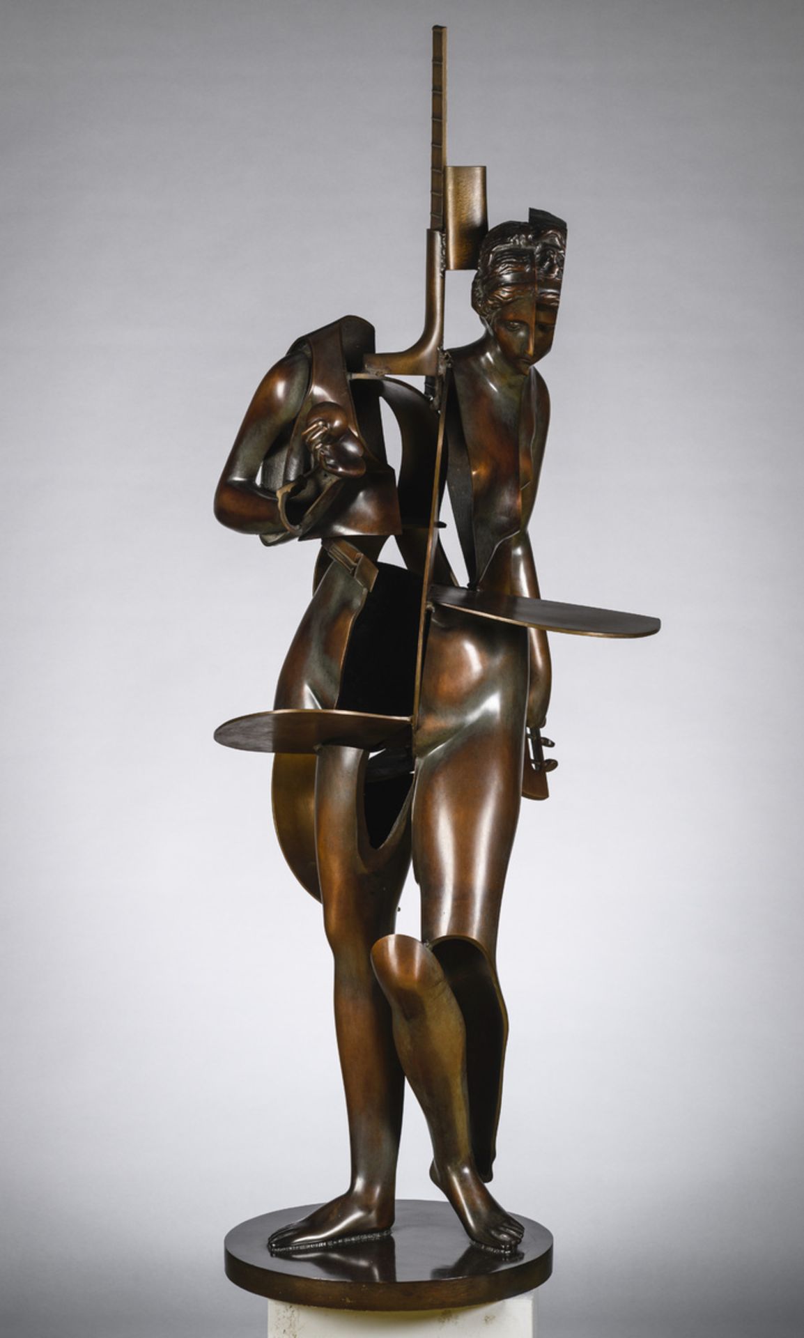 Arman: monumental bronze sculpture 'L'amie De Segovia' provenance: Guy Pieters (H143cm)