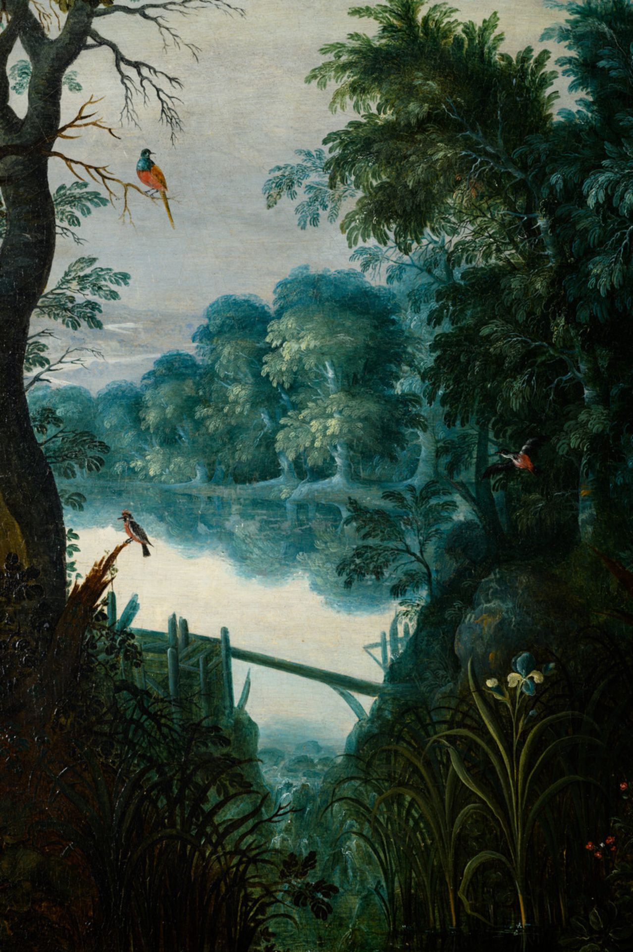 Attributed to Alexander Keirincx (17th century): painting (o/p) 'rest during the flight to Egypt' ( - Image 5 of 8