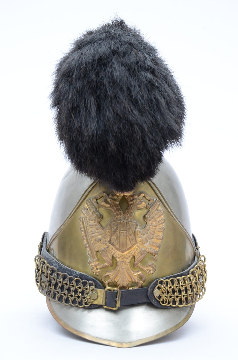 An Austrian metal helmet (h32cm)