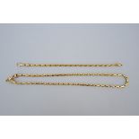 Bracelet and chain in yellow gold (18kt)