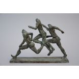 Jan Desmarets : a bronze sculpture 'runners' (ed. 8/24) (18x23cm)