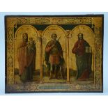 Russian icon 'three saints' (41x52cm)