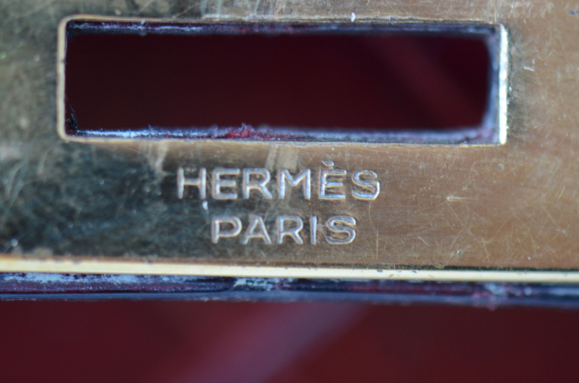 Handbag 'Kelly' ?Hermes?, bordeaux croco (22x34x12) (*) - Image 5 of 6