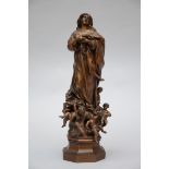 A bronze Madonna with angels, late 19th century (h45cm) (*)