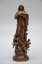 A bronze Madonna with angels, late 19th century (h45cm) (*)