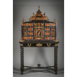 Antwerp cabinet in ebony wood and tortoiseshell decorated with gilt bronze elements (198x144x42cm)