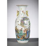 Chinese porcelain vase '8 immortals' (h58 cm)