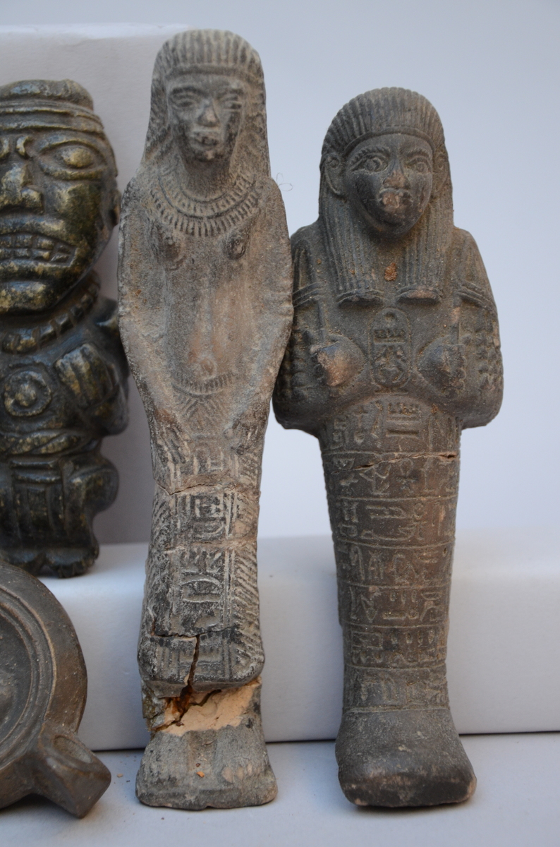 Lot: Egyptian archeological finds and others (1 to 17cm) - Bild 5 aus 7