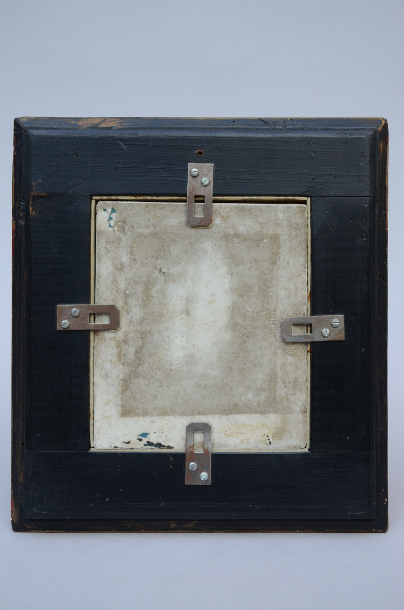 Plaque in porcelain 'tondo' (19x16cm) - Image 4 of 4