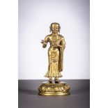 Gilt bronze sculpture 'arhat', China or Tibet 18th century (h 14.2cm)