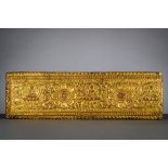 Rare prayer cover in gilt copper, Tibet or Nepal 13th - 14th century (provenance: Christie's New