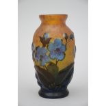 Daum à Nancy: pâte de verre vase 'flowers' (H14cm)