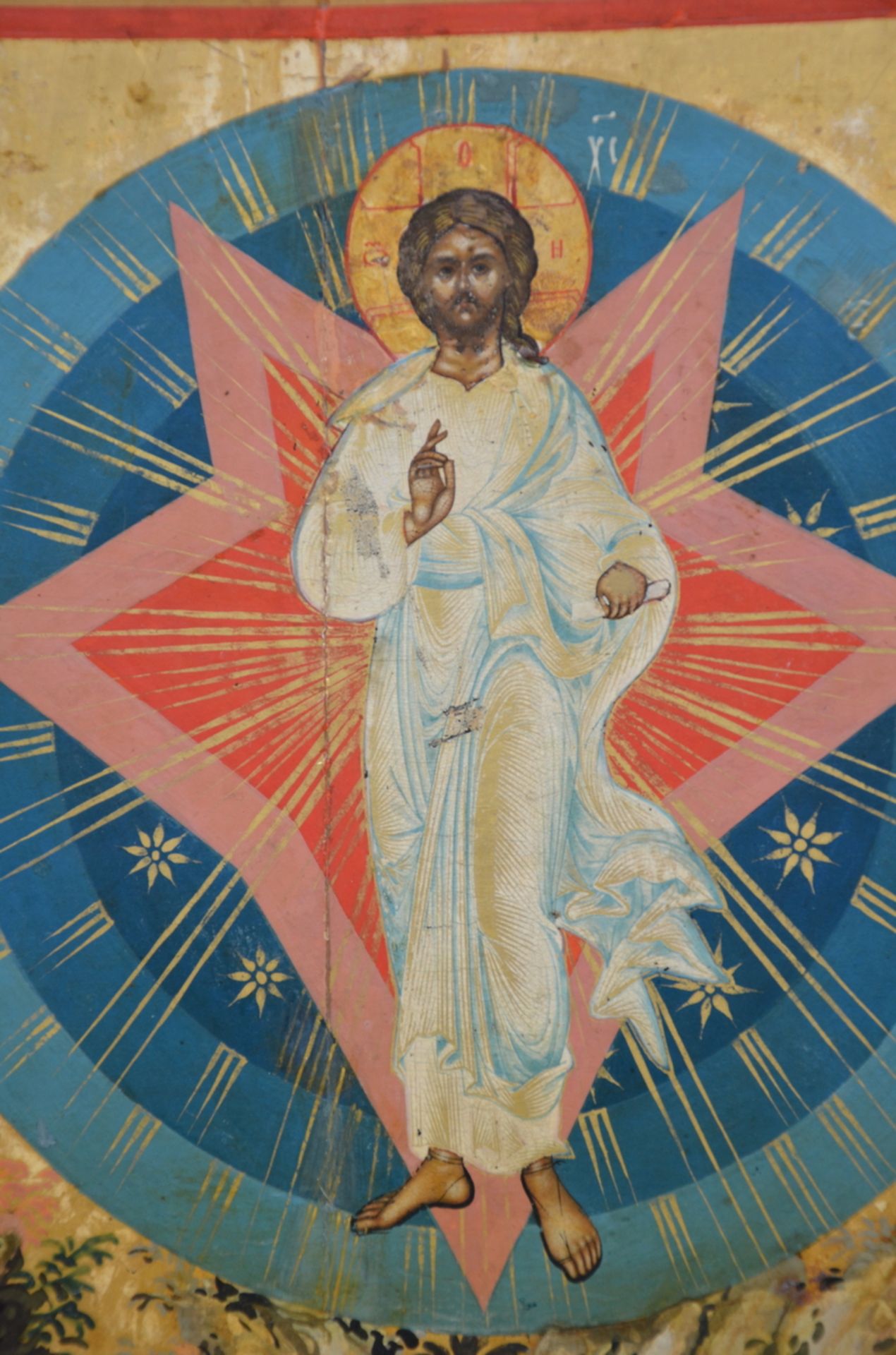 A Russian icon (tempera on panel) 'resurrection of Christ' (84x68cm) (*) - Bild 4 aus 5