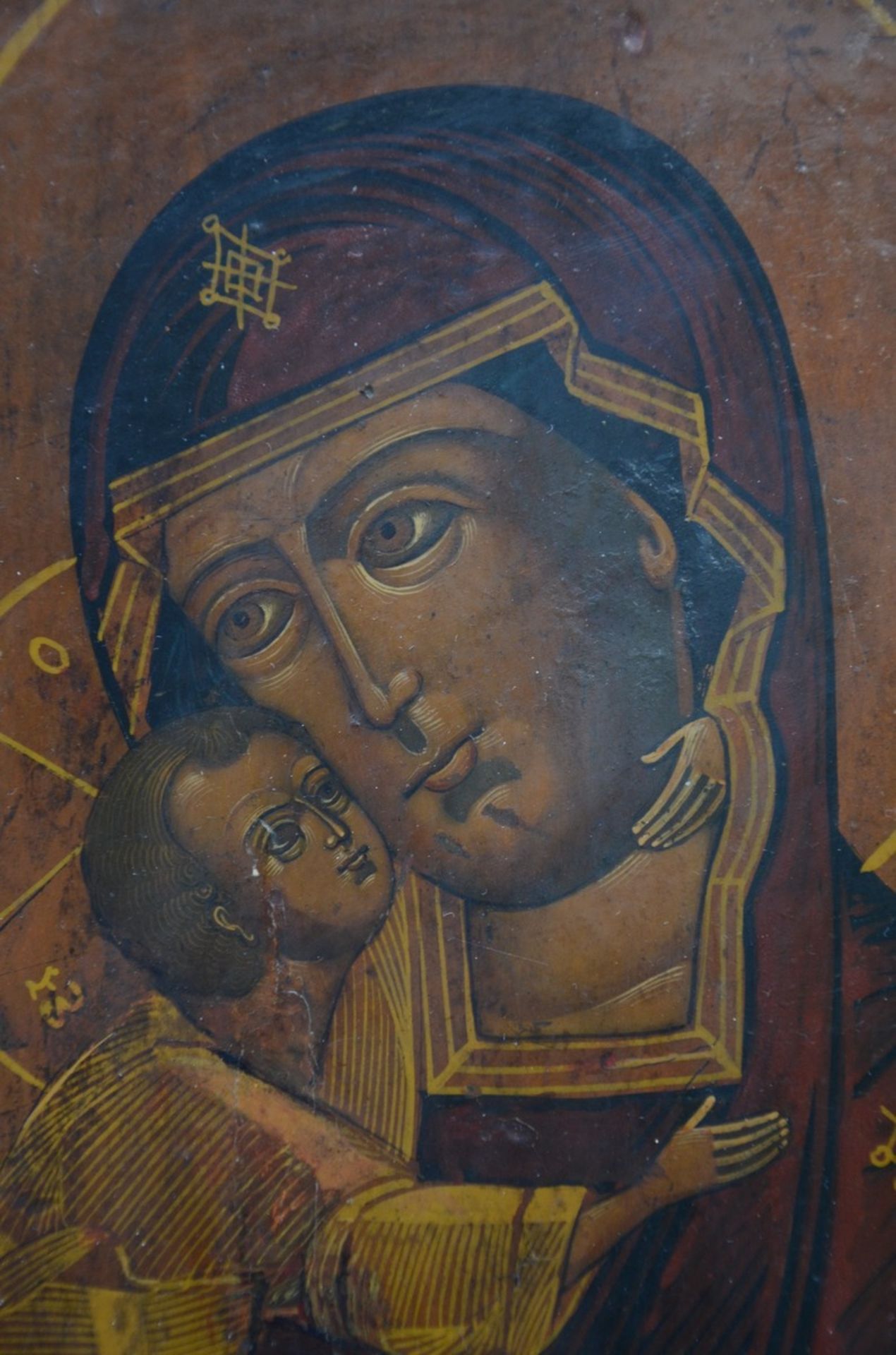 An Russian icon 'Madonna and Child' (35x30cm) (*) - Bild 3 aus 4