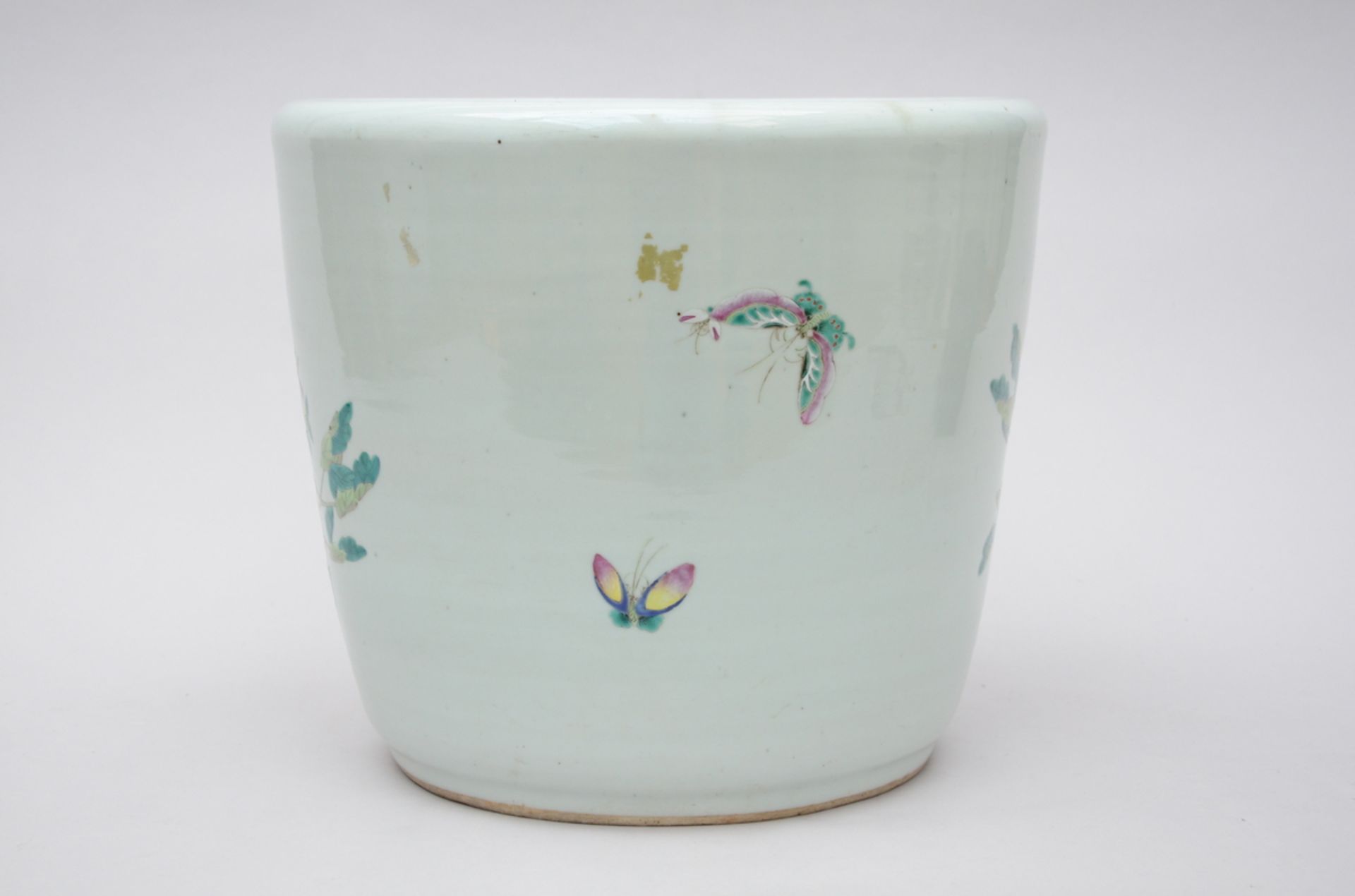 Planter in Chinese porcelain 'Peonies' (H35 dia40cm) - Image 2 of 4