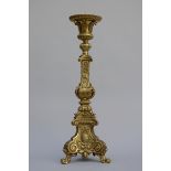 A large bronze church candlestick (H100cm)