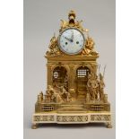 A rare gilt bronze clock 'Le déserteur' par Vanier à Paris, Louis XVI period (52x33x22cm)