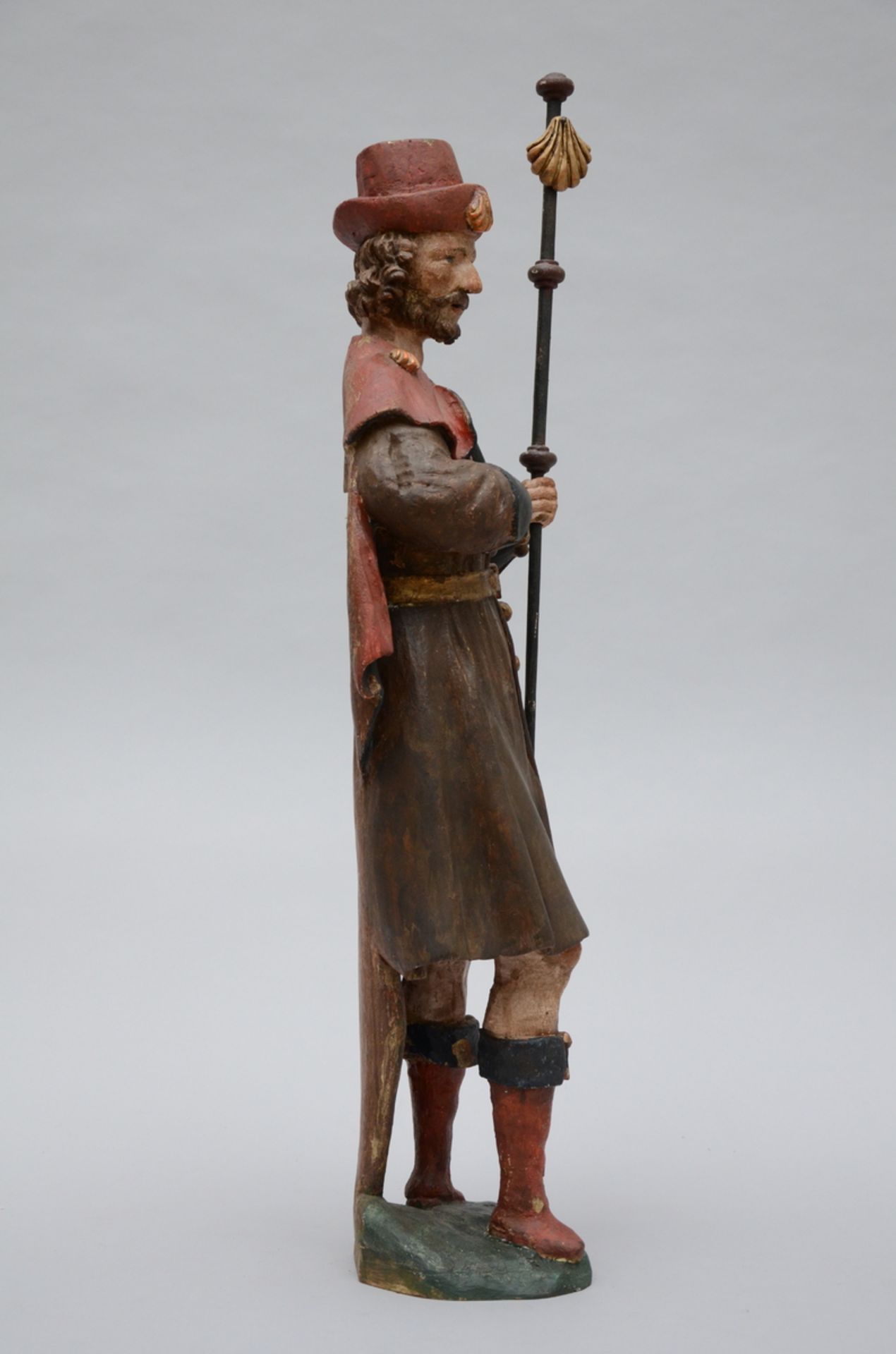 Oak Sculpture 'St. Jacques de Compostela' (H80cm) - Image 2 of 4
