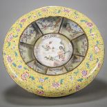 Chinese 'sweetmeat dish' in Canton enamel, 18th century (dia 40 cm)