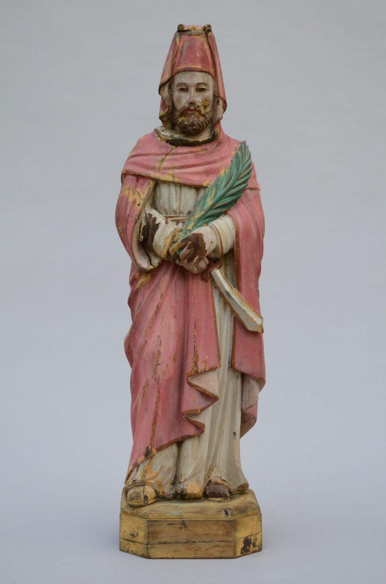 Polychrome statue in wood 'St. John from Britto', Goa (h87cm) (*)