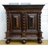 A large Renaissance cabinet in ebony and walnut, 17th century (214x227x88cm)
