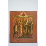 A Russian icon '4 saints' (36x31cm)