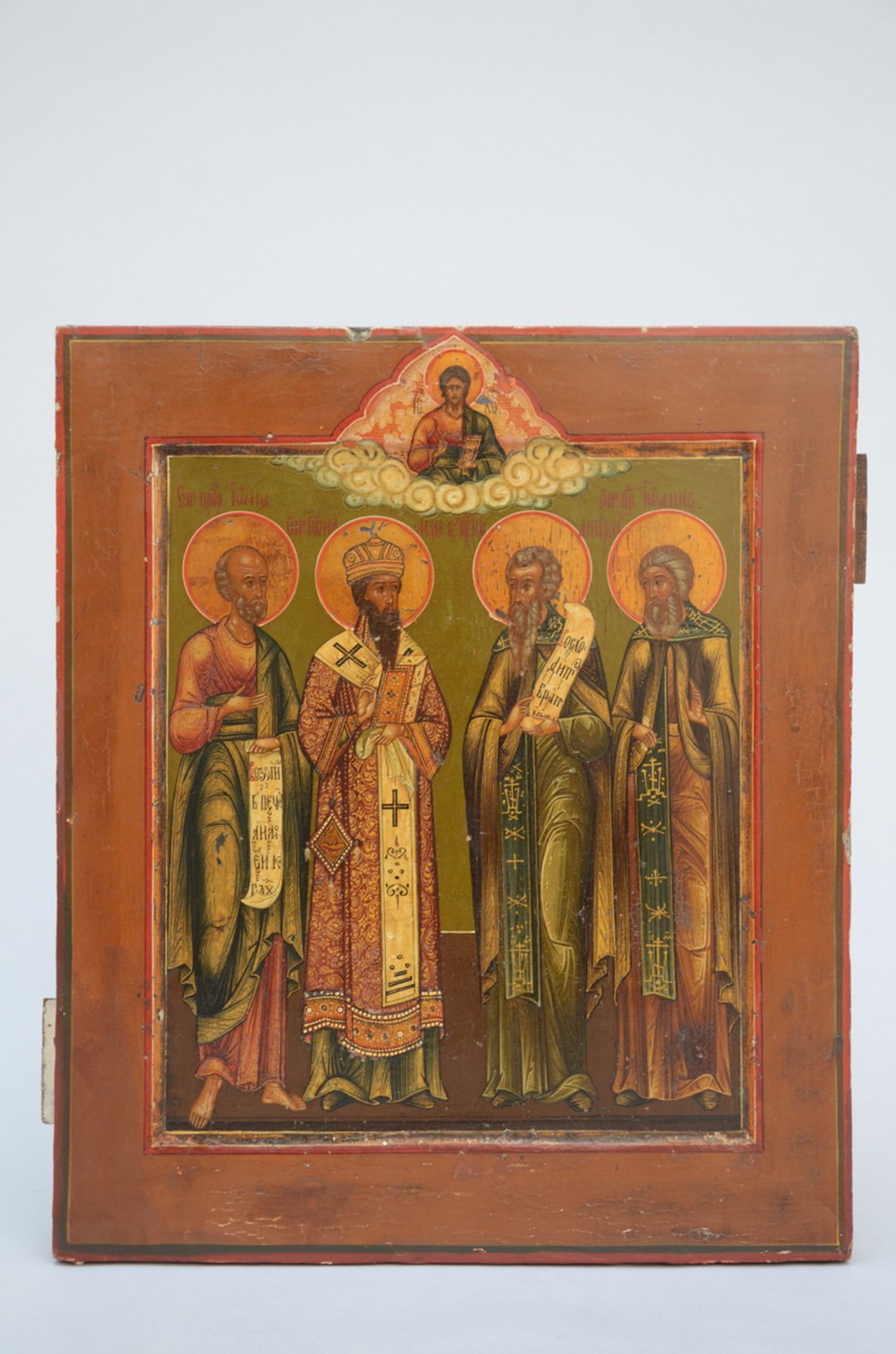 A Russian icon '4 saints' (36x31cm)