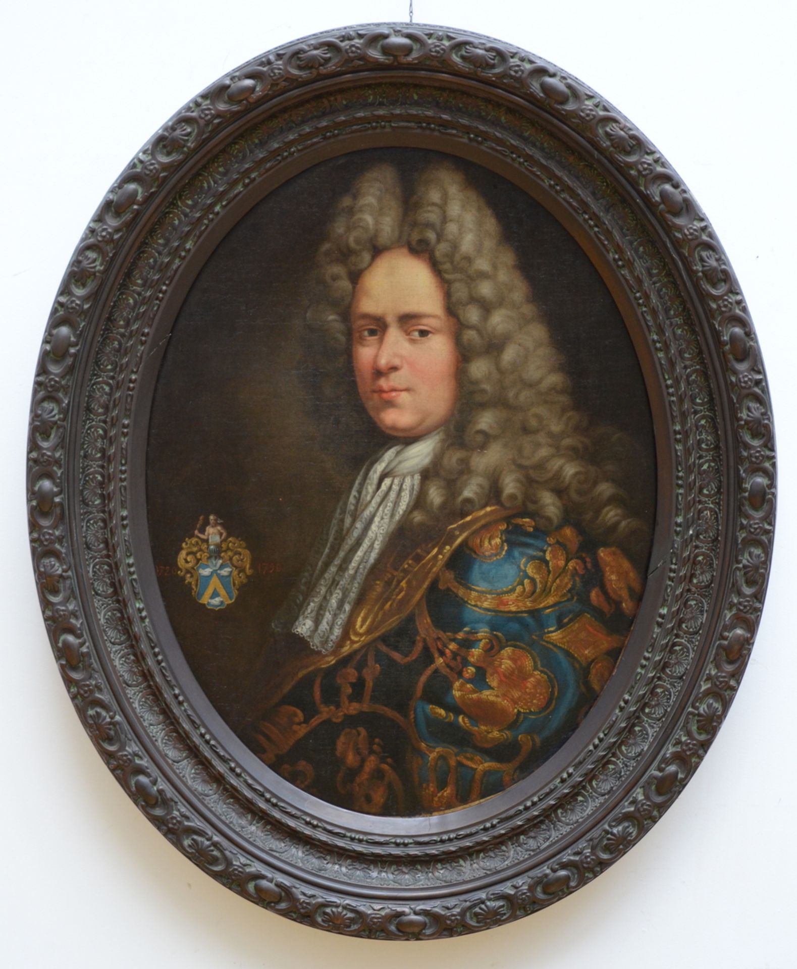 French school (18th century): painting (o/c) 'portrait of a nobleman' (81x61cm)