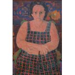 Fons Roggeman (1963): painting (o/c) 'Madame Mathys' (120x80 cm)