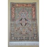 Persian carpet in silk (150x102cm)